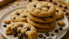 Crumbl cookies vegani morbidi: impasto in una ciotola e cottura breve (10 minuti)