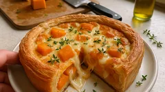 Torta salata zucca e taleggio: la versione al forno che viene dorata e cremosa