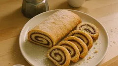 Crostata arrotolata senza burro: frolla all’olio e marmellata, facile da tagliare