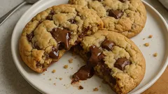 Crumbl Cookies fatti in casa: burro nocciola e cottura veloce per un cuore morbido