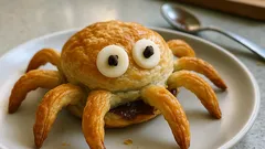 Ragno di pasta sfoglia alla Nutella: il dolce di Halloween facile e d’effetto